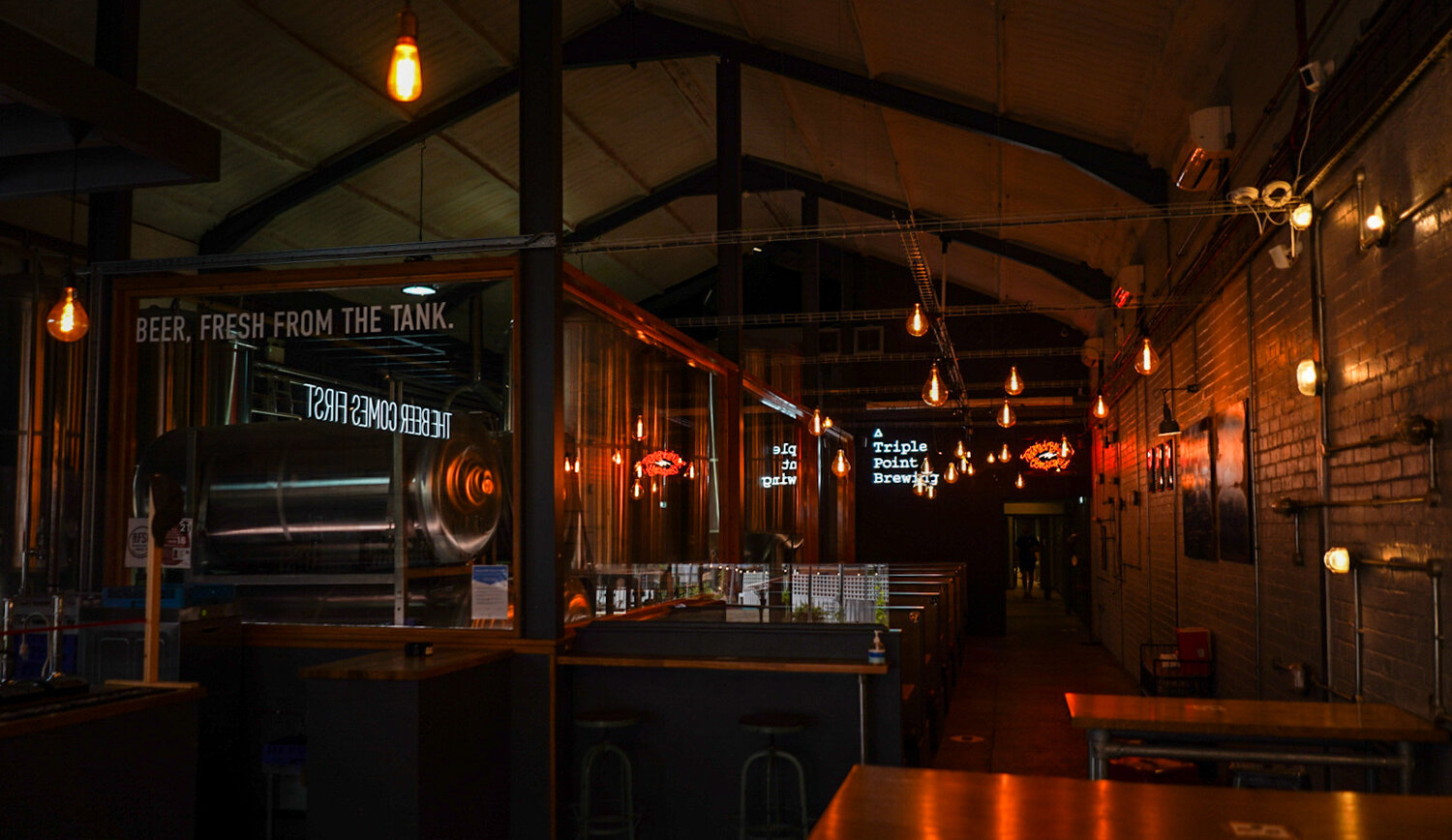 Inside the Triple Point Brewery & Bar