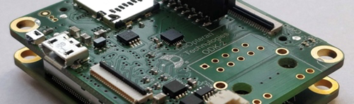 A close up of a circuit board.