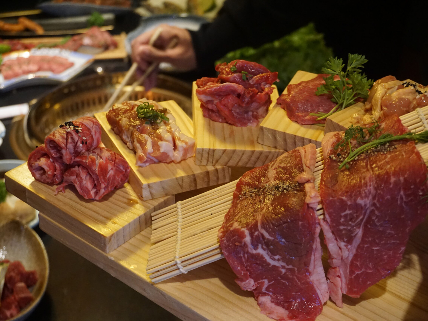 A selection of meats ready to be cooked at Guyshi BBQ & Bar