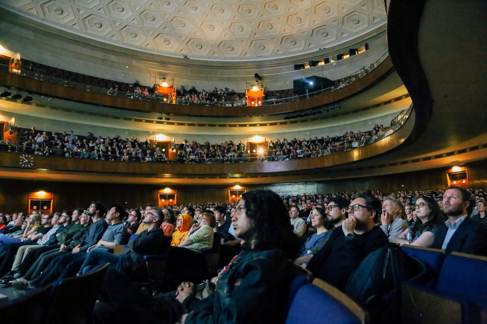 A packed-out crowd enjoys an event at the Sheffield City Hall.