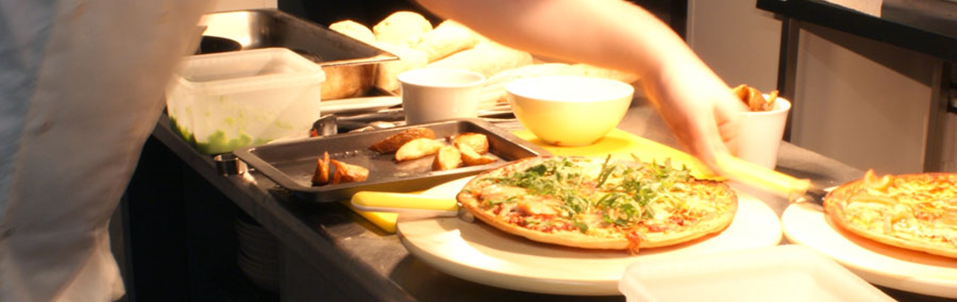 Food being prepared at Damhouse Bar & Restaurant