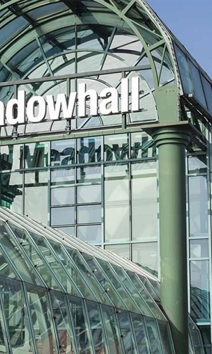 Part of the glass roof at the Meadowhall Shopping centre.