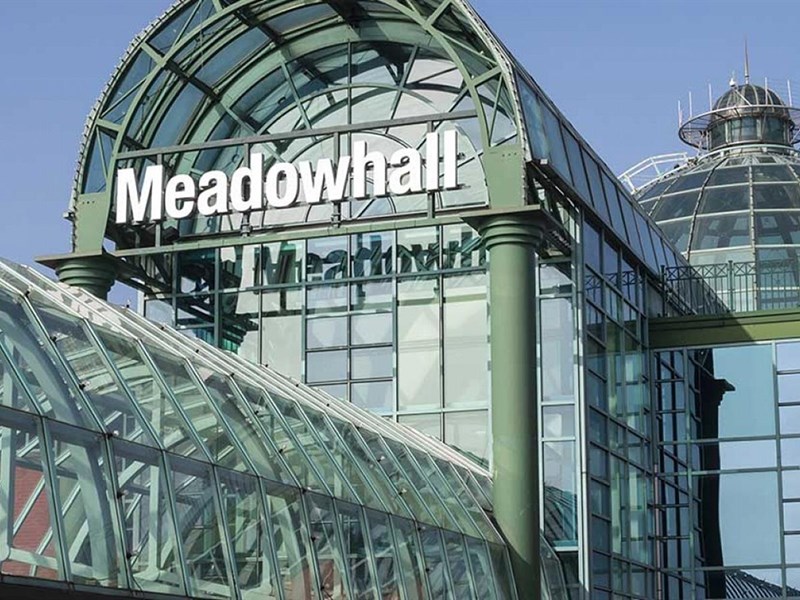 Part of the glass roof at the Meadowhall Shopping centre.