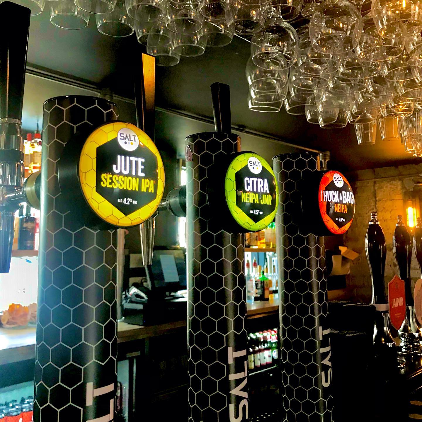 Beer taps at SALT Sheffield.