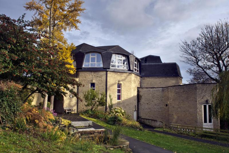 The exterior of the Merlin Theatre.