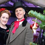 People dressed in Victorian attire at the Kelham Island Museum festive market