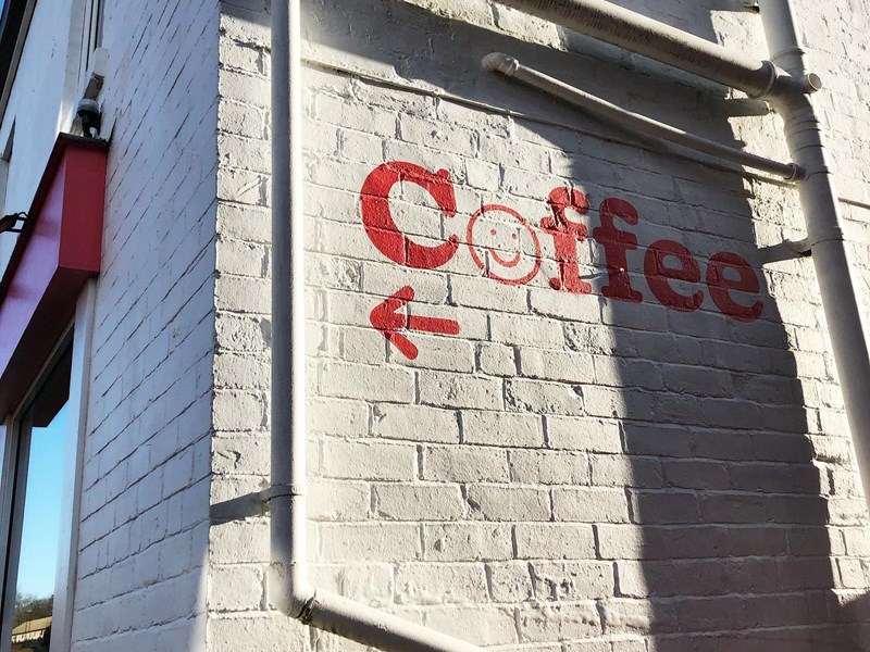 Exterior of the Corner Store.