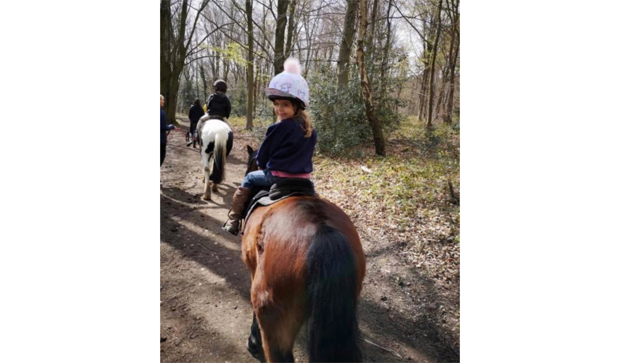 Children going pony trekking.