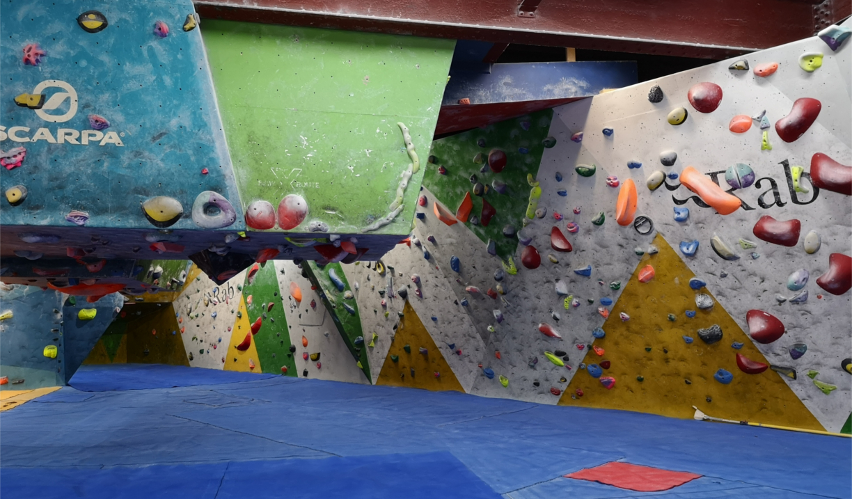 Climbing walls at The Climbing Works.
