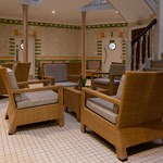 Tiled Turkish Bath style lounge area of the spa