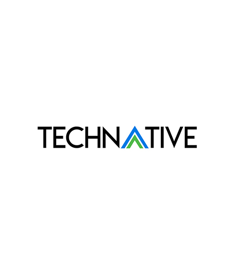 Logo for Technative featuring the word 'TECHNATIVE' in black uppercase letters, with the letter 'A' stylized as a blue and green triangular shape.