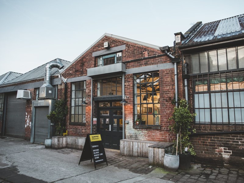 The exterior of The Depot Bakery.