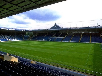 A view of the pitch, from the stands, at Hillsborough Stadium.