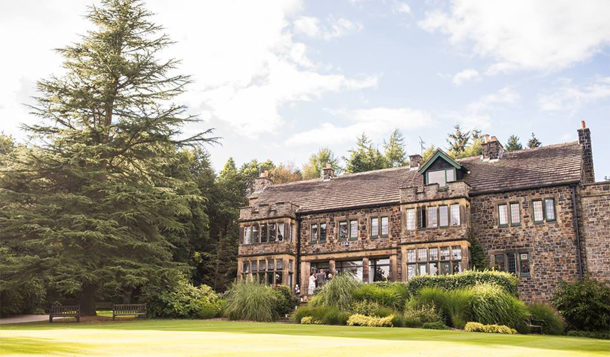 A view of Whirlowbrook Hall from the grounds.