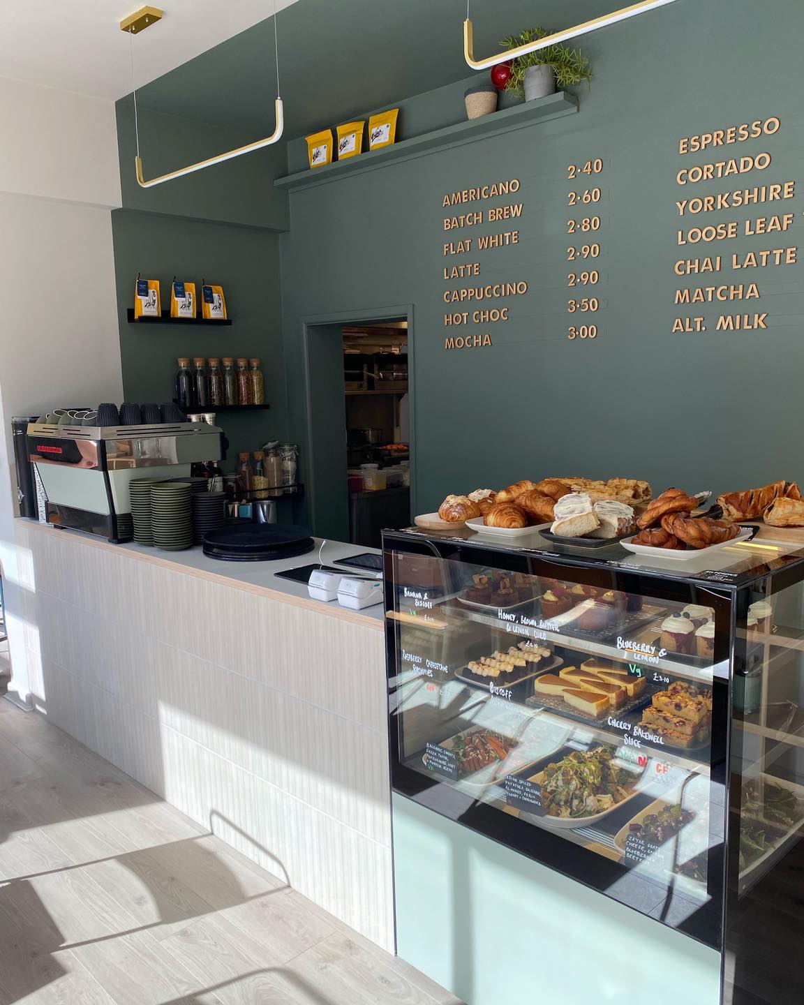 The counter at Kollective Kitchen.