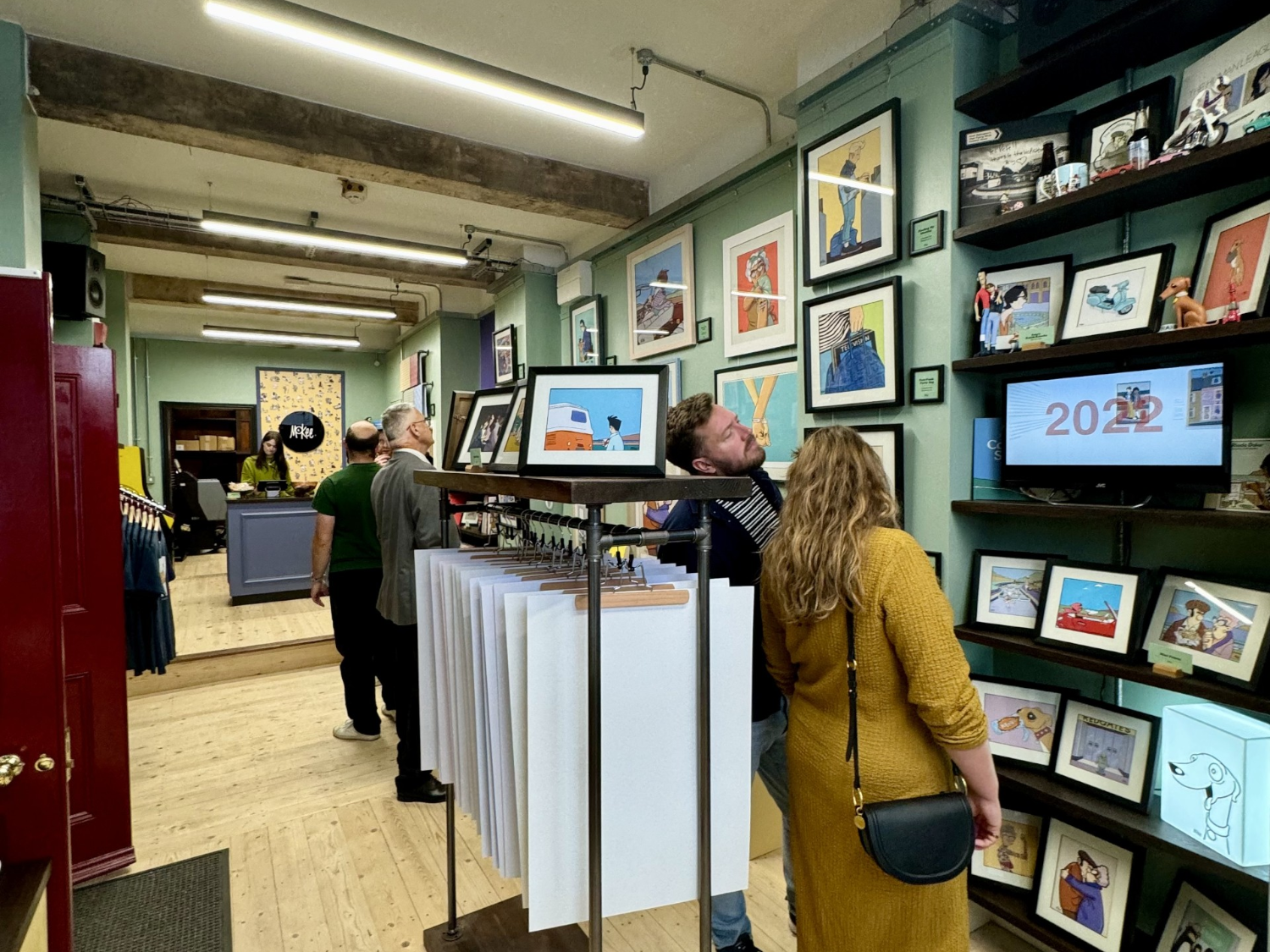 Inside the Pete McKee shop at Leah's Yard 