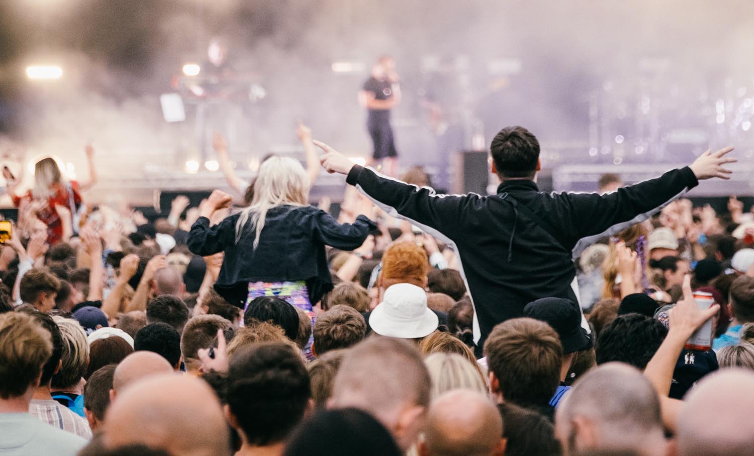 The crowd in front of the main stage at Tramlines Festival.