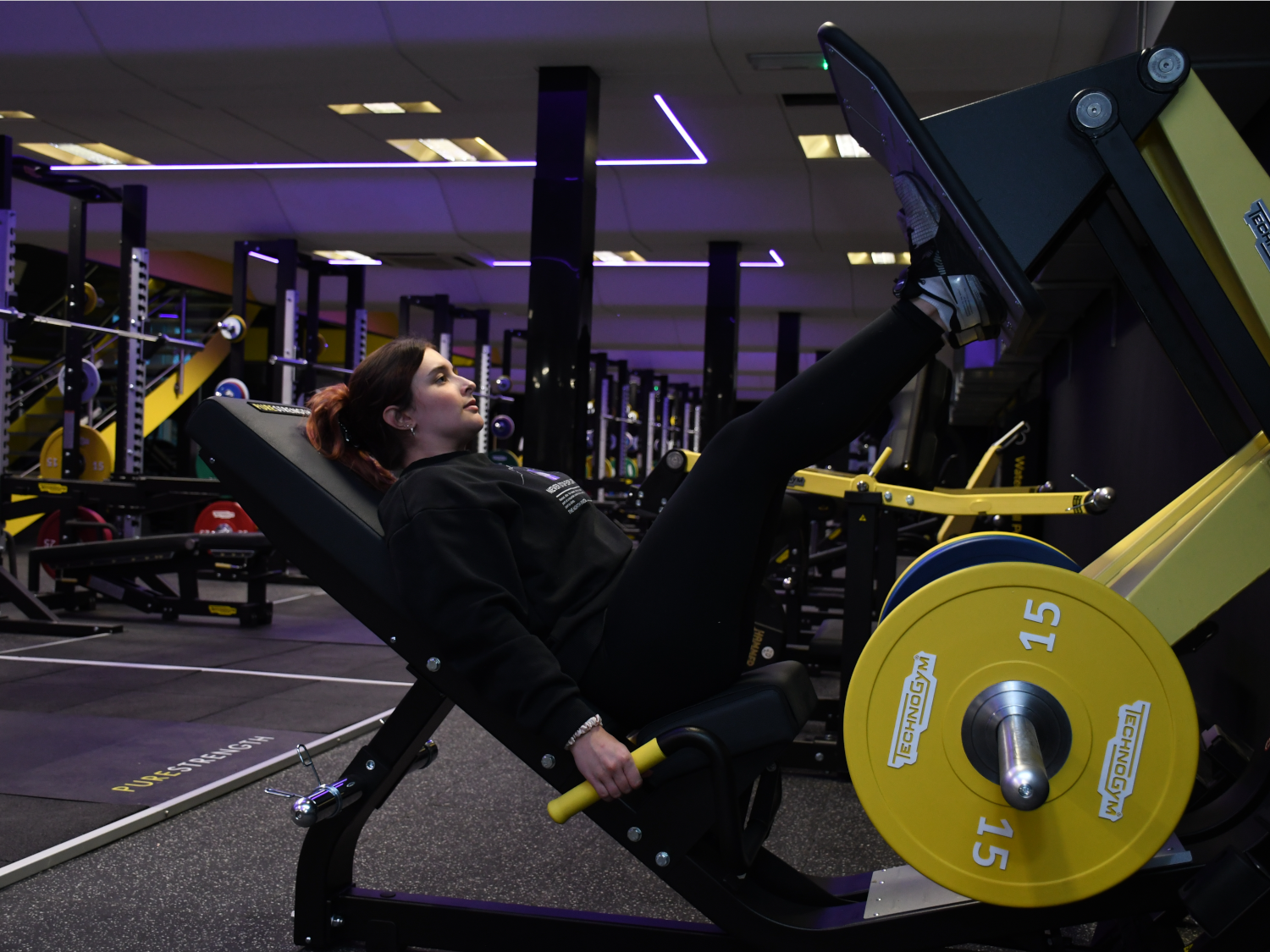 Weight training at the Goodwin Sports Centre.