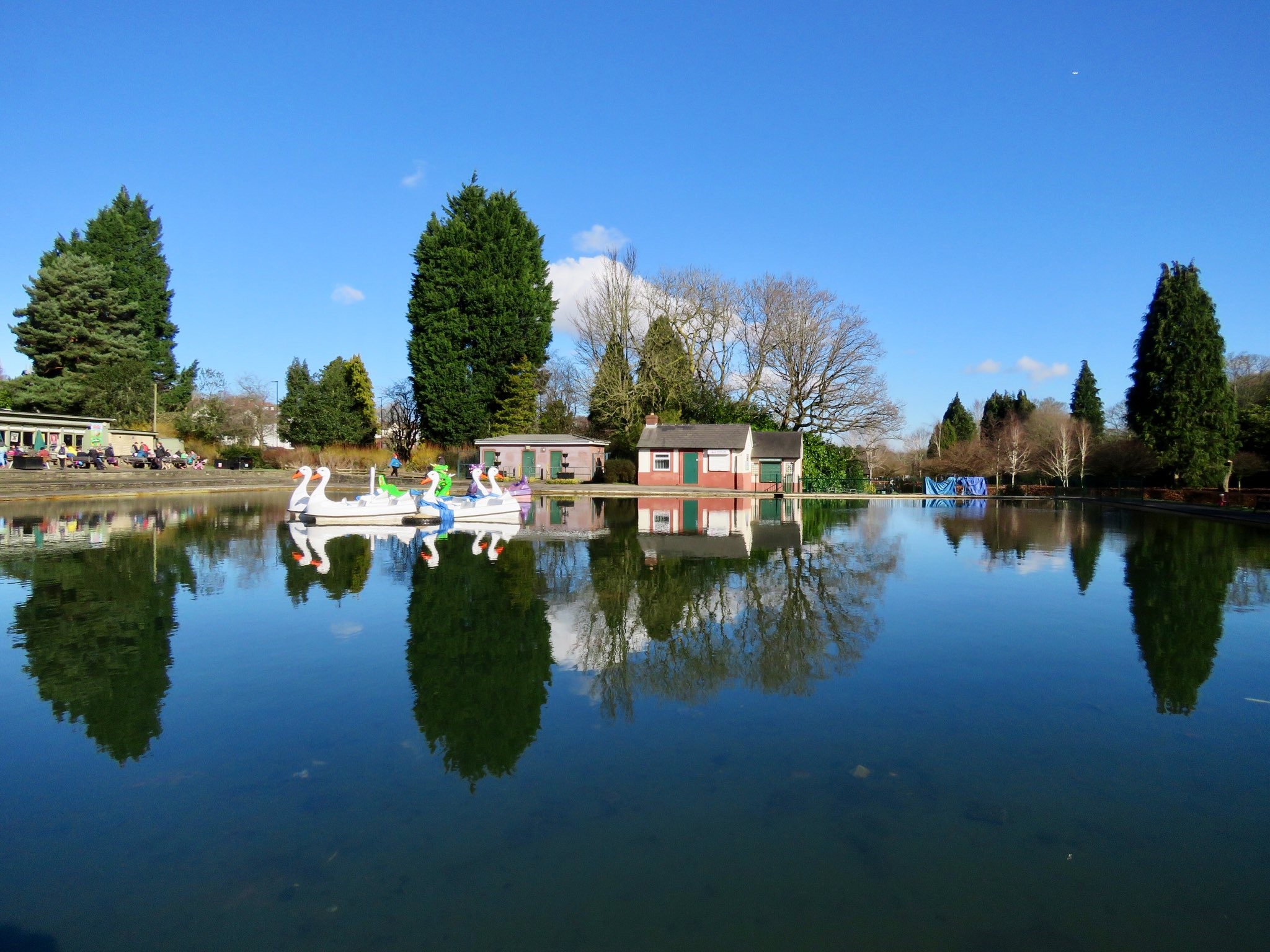 The boating pond at Millhouses Park.