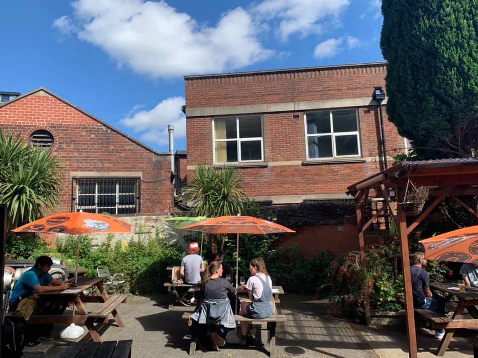 Beer garden at The Rutland Arms