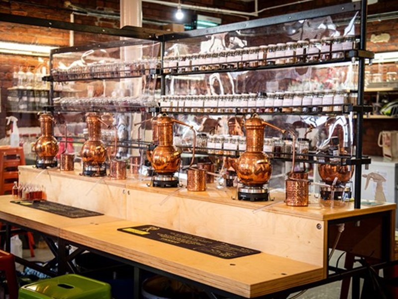 The distilling equipment at Locksley Distilling.