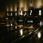 The bowling lanes at Lane7.