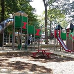 The children's play area at Norfolk Heritage Park.