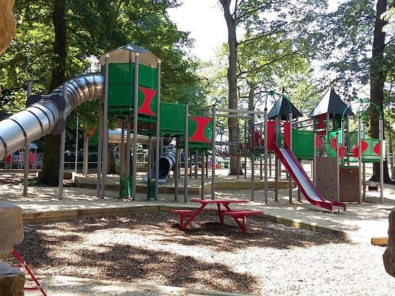 The children's play area at Norfolk Heritage Park.