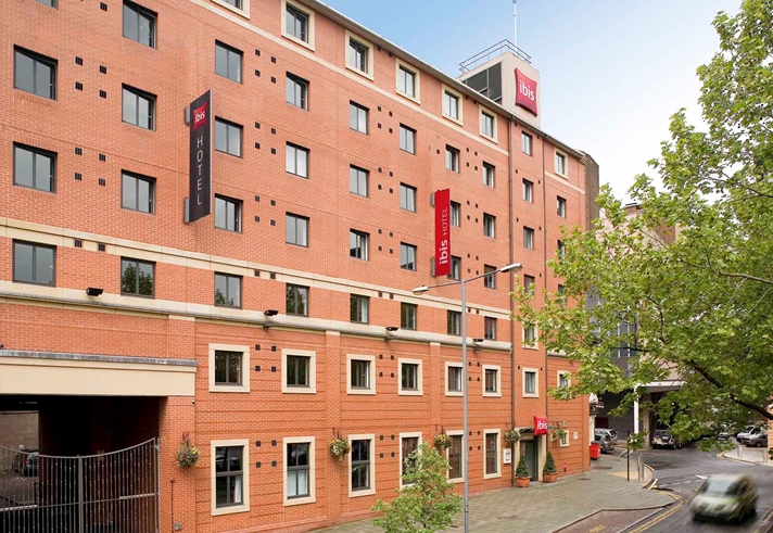 The exterior of Ibis hotel in Sheffield city centre.