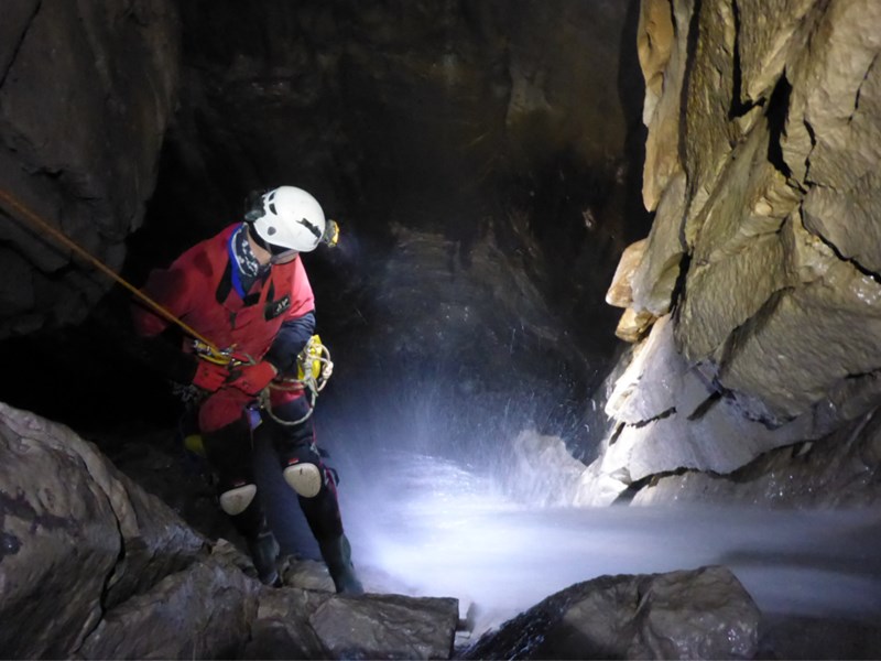 People learning to pothole.