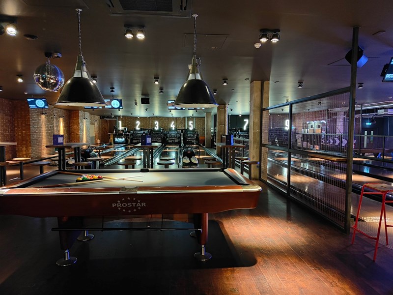 Pool table at Lane7.