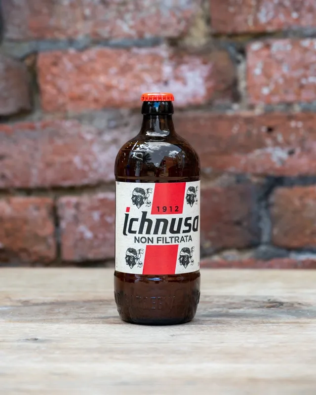 A bottle of Italian craft beer.