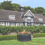 The exterior of the Rose Garden Cafe.