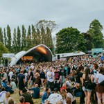 Crowds stood watching the Library stage at Tramlines