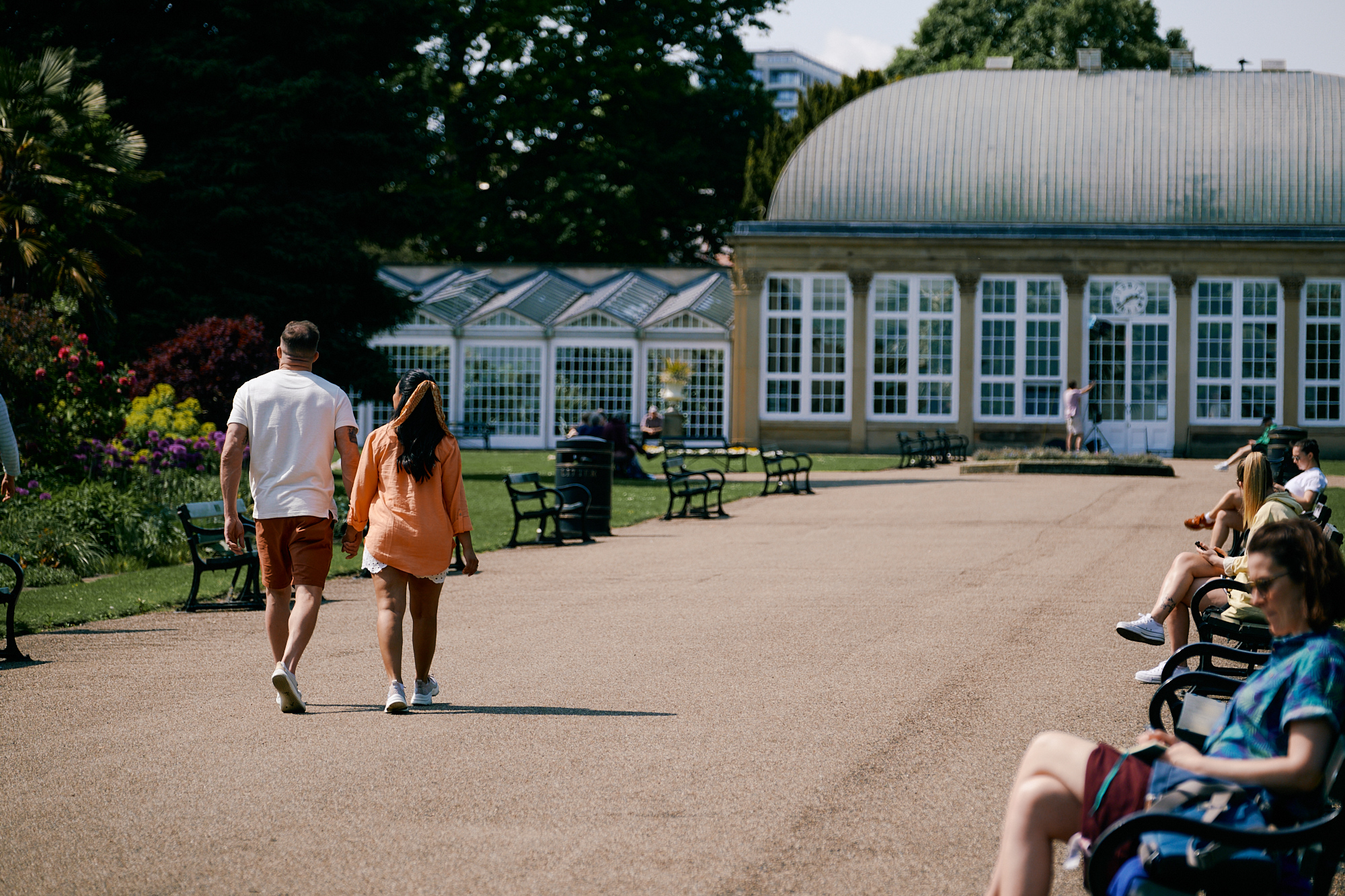 The Promenade Towards The Glass Pavillions At Sheffield Botanical Gardens