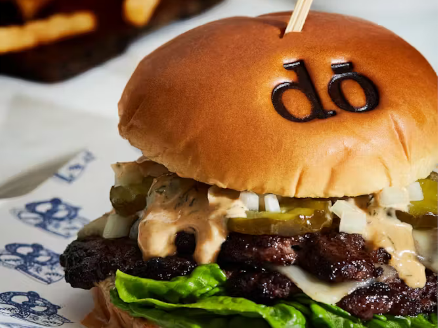 A burger at Dō Deli.