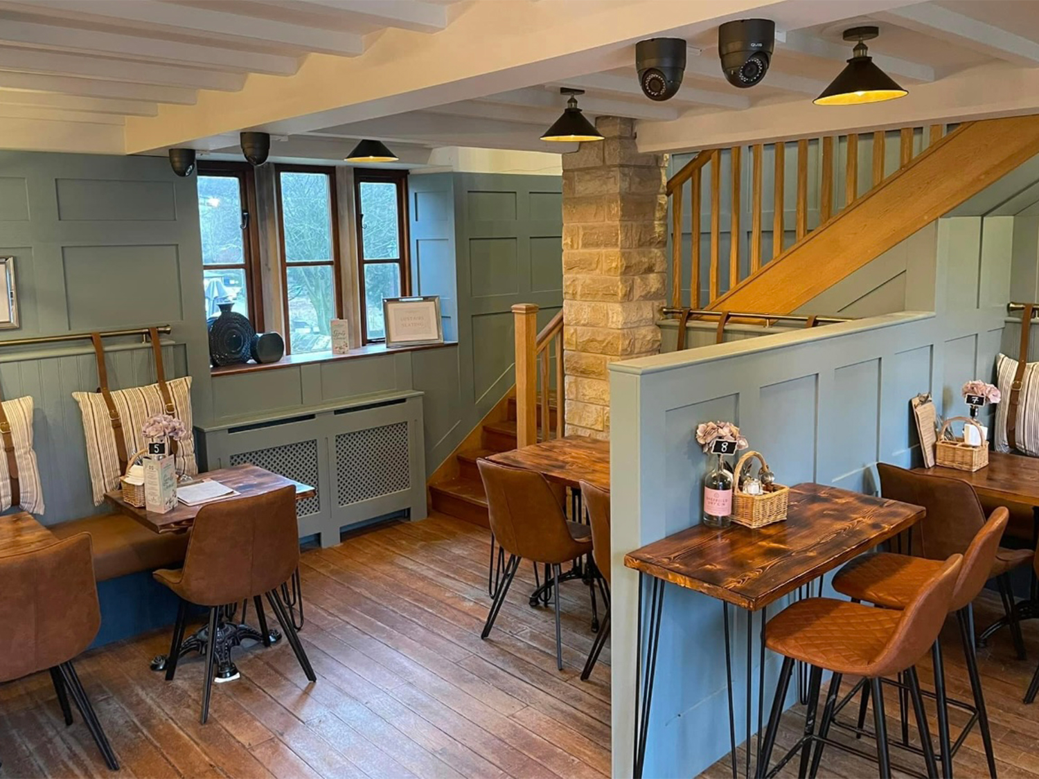 Inside The Schoolrooms restaurant.