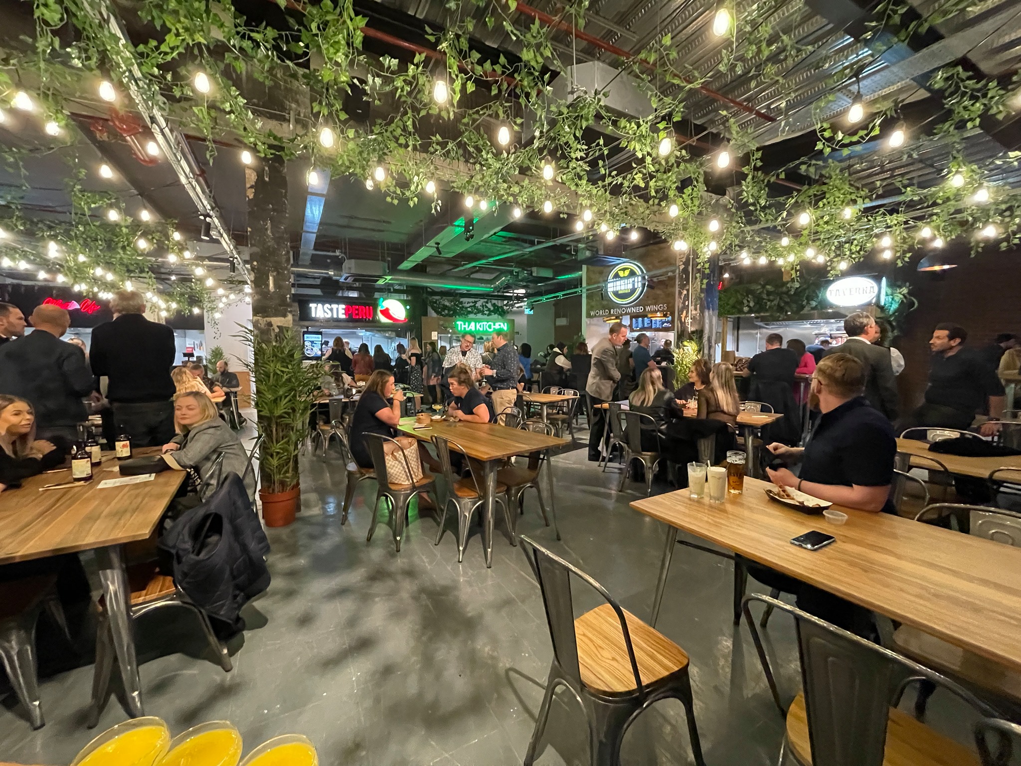 Inside the food hall Sheffield Plate  at Orchard Square in Sheffield city centre.