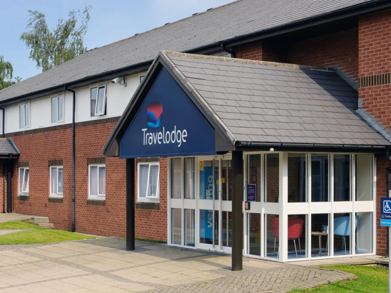 Exterior of Travelodge Sheffield Richmond showing the hotel building and entrance.