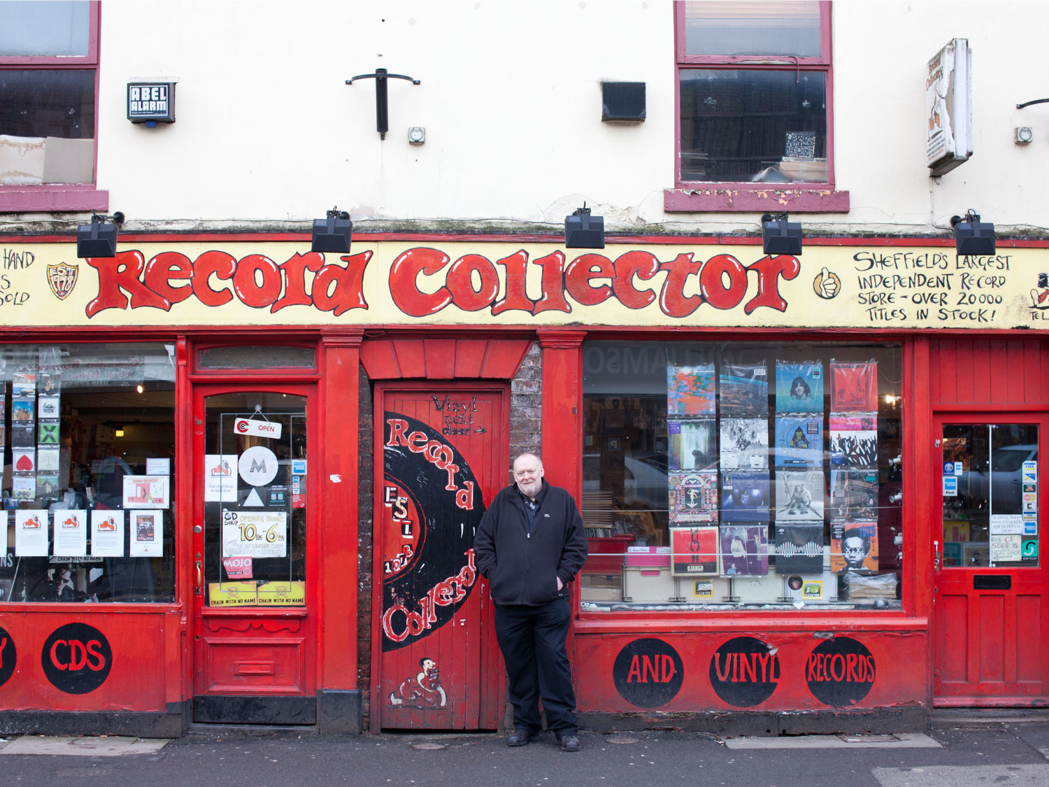 The exterior of Record Collector in Sheffield.