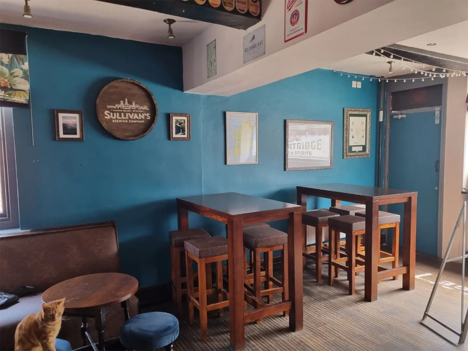 Inside the Dog & Partridge pub.