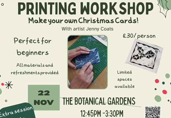 Poster for the event listing the details and with an image of someone crafting.