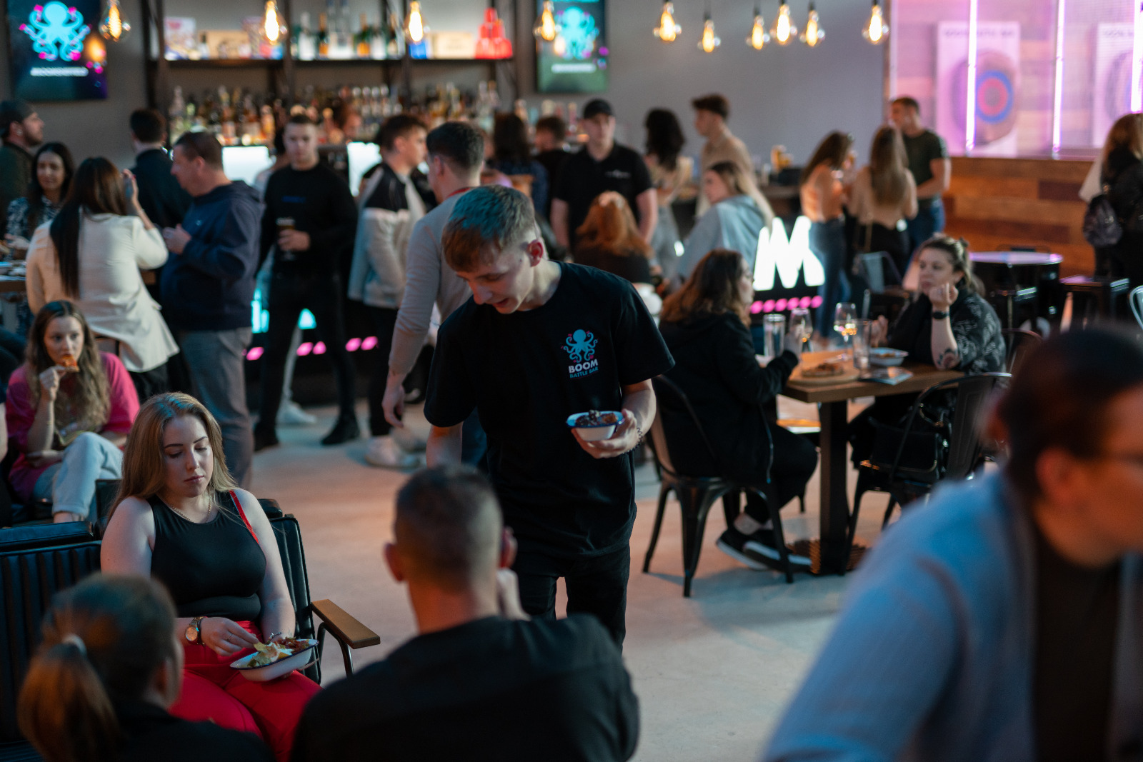 Boom Battle Bar filled with people.