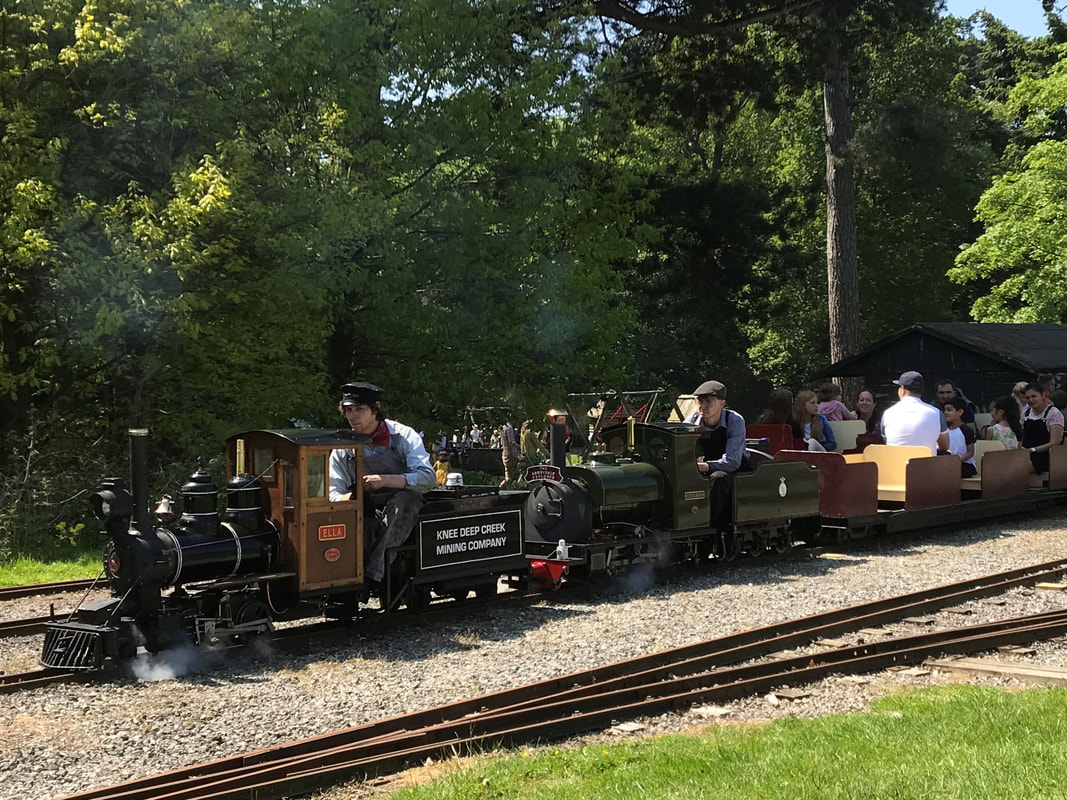 People enjoying a day out at the Abbeydale Miniature Railway.