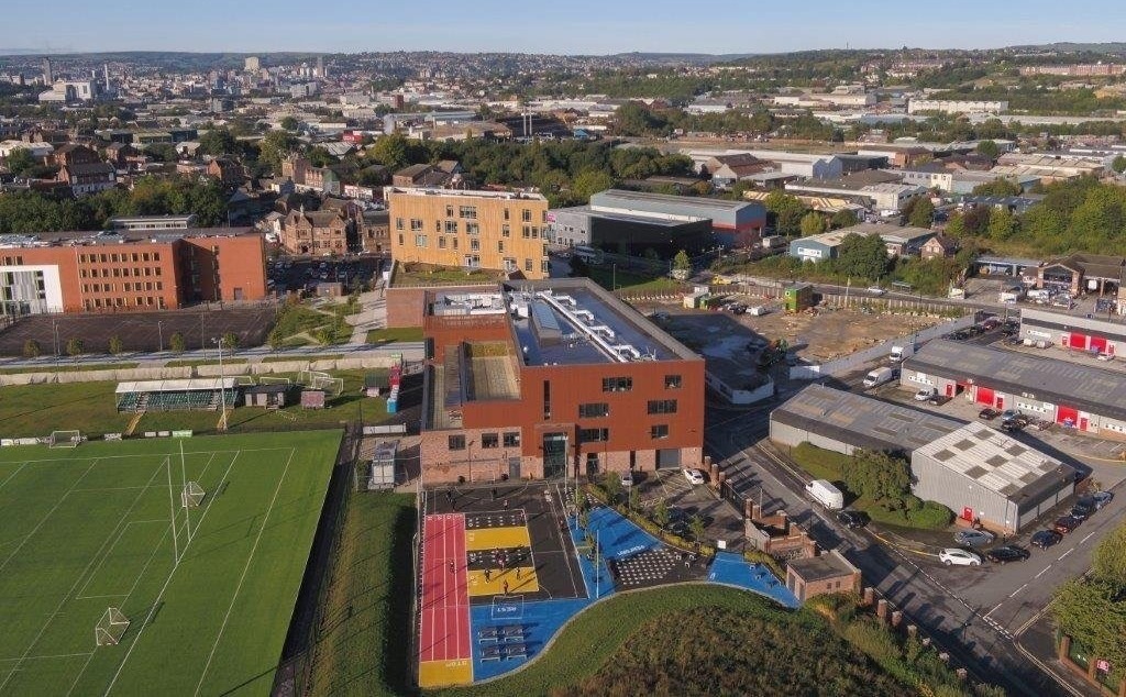 An aerial view of the Sheffield Olympic Legacy Park.