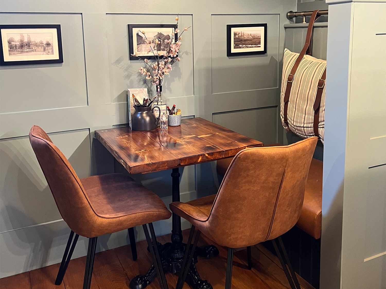 Inside The Schoolrooms restaurant.