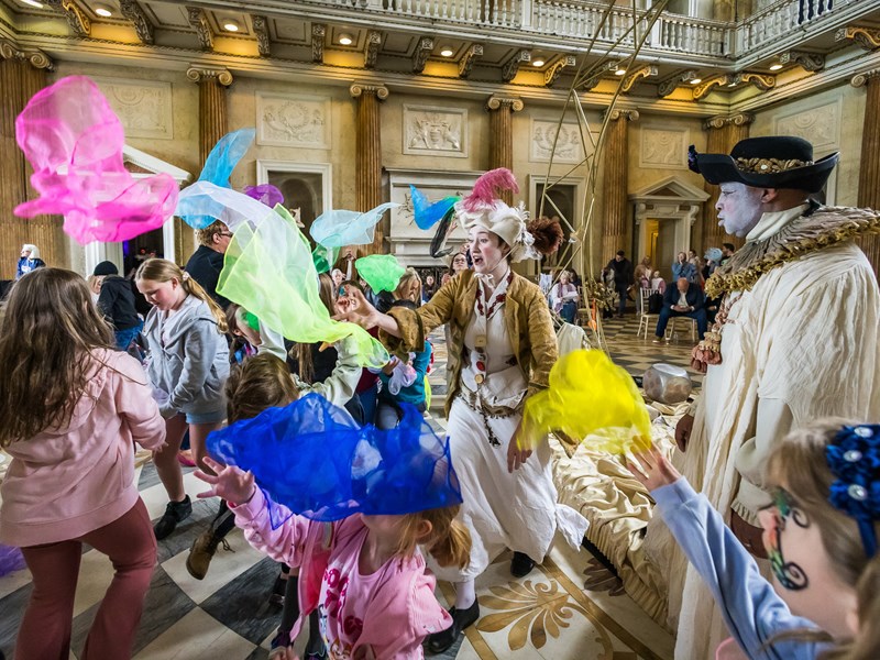 Families having fun at Wentworth Woodhouse.