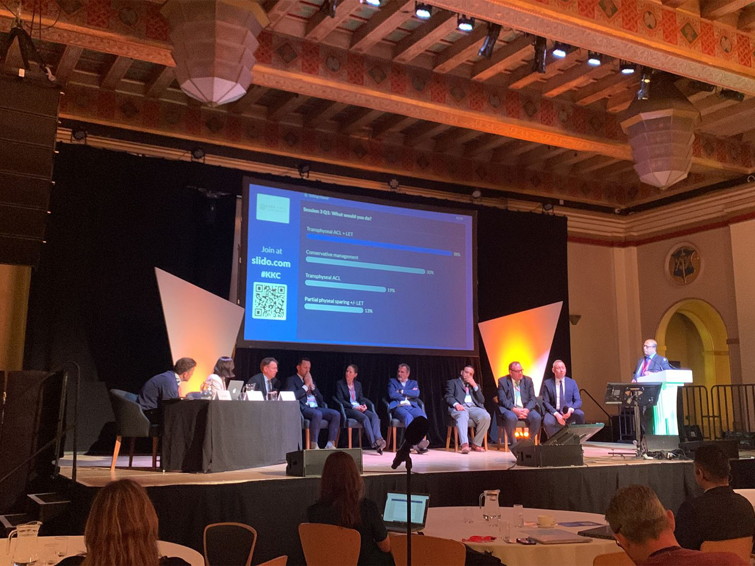 The stage at the Kids Knee Conference.