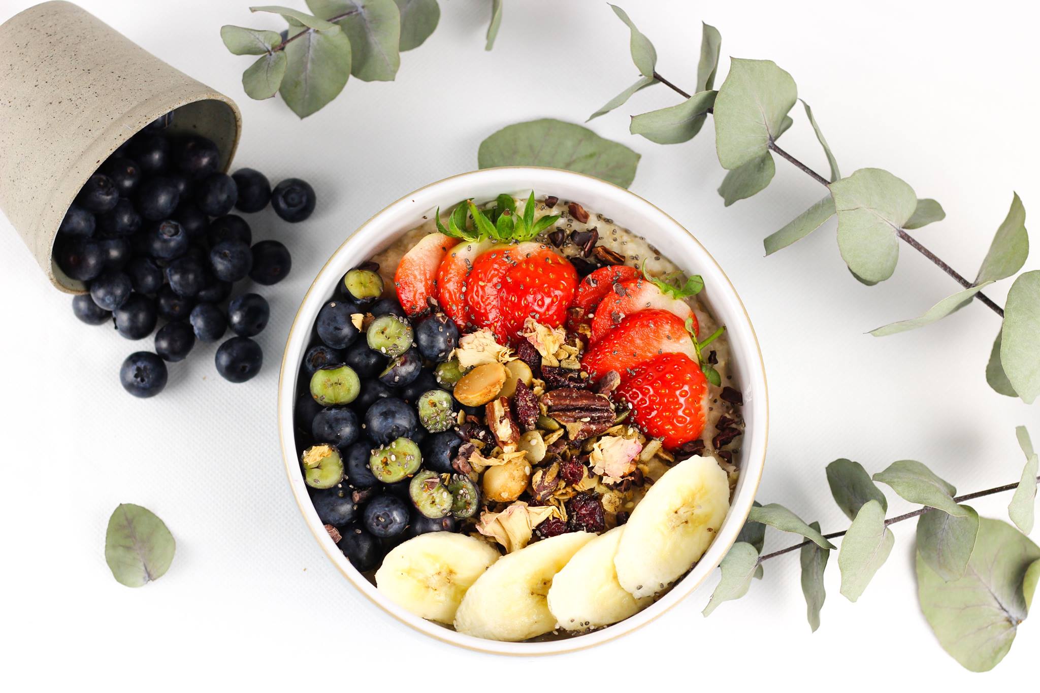 Mixed fruit bowl at Pom Kitchen.