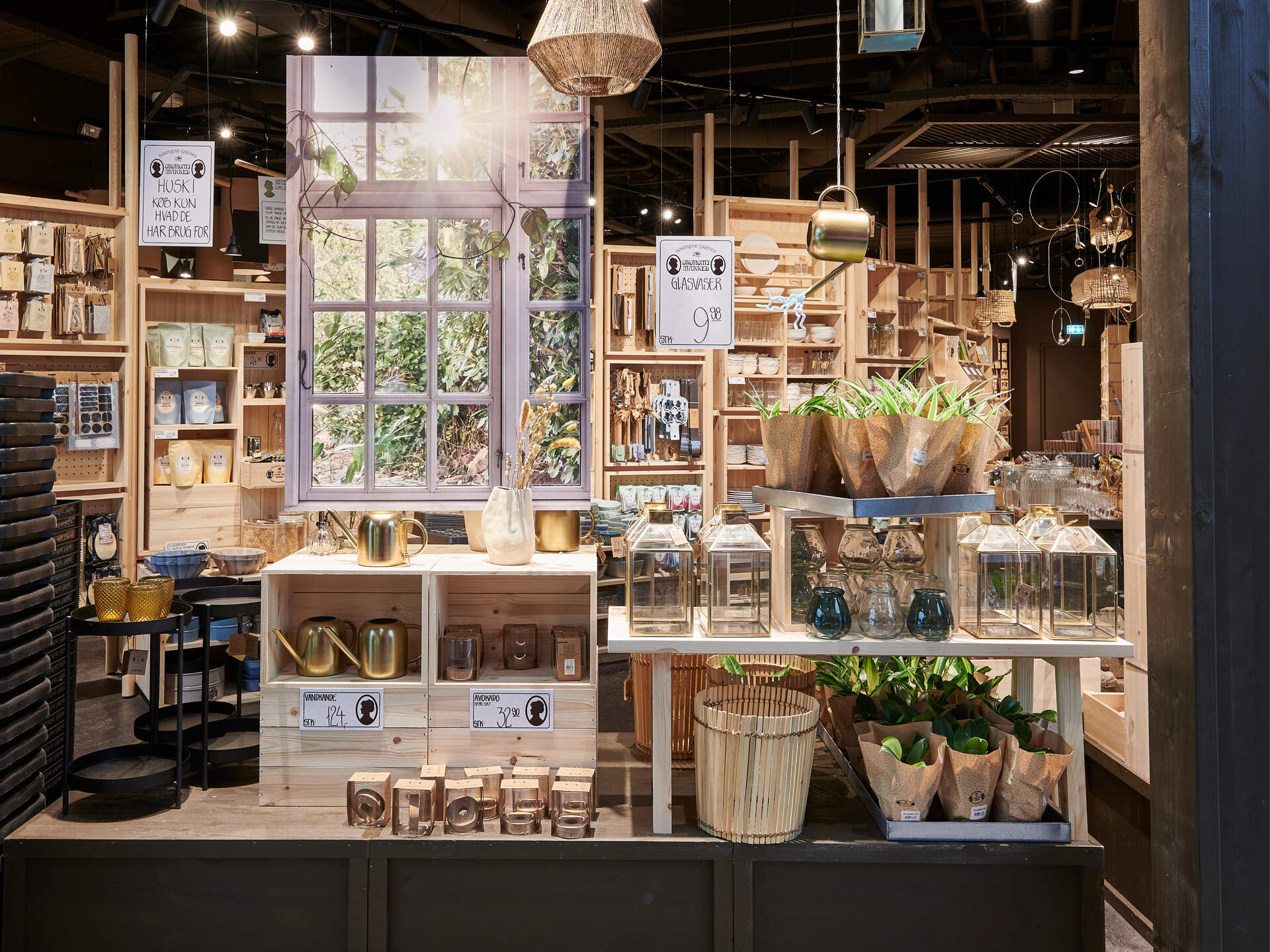 The interior of the Sostrene Grene store with lots of shelves and displays full of home-wares.